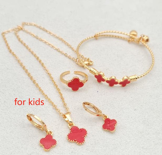 Set Brass Alloy, 18K gold plated