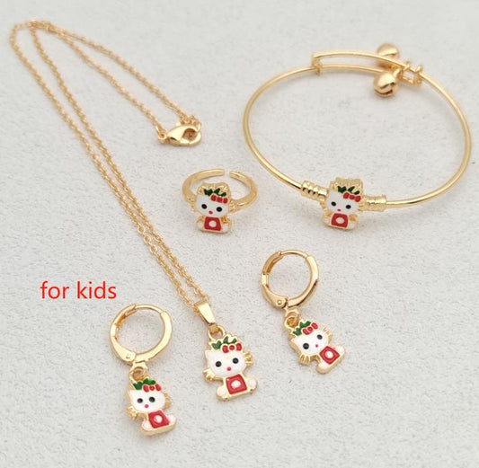 Set Brass Alloy, 18K gold plated