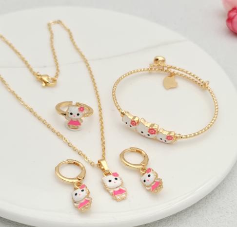 Set Brass Alloy, 18K gold plated