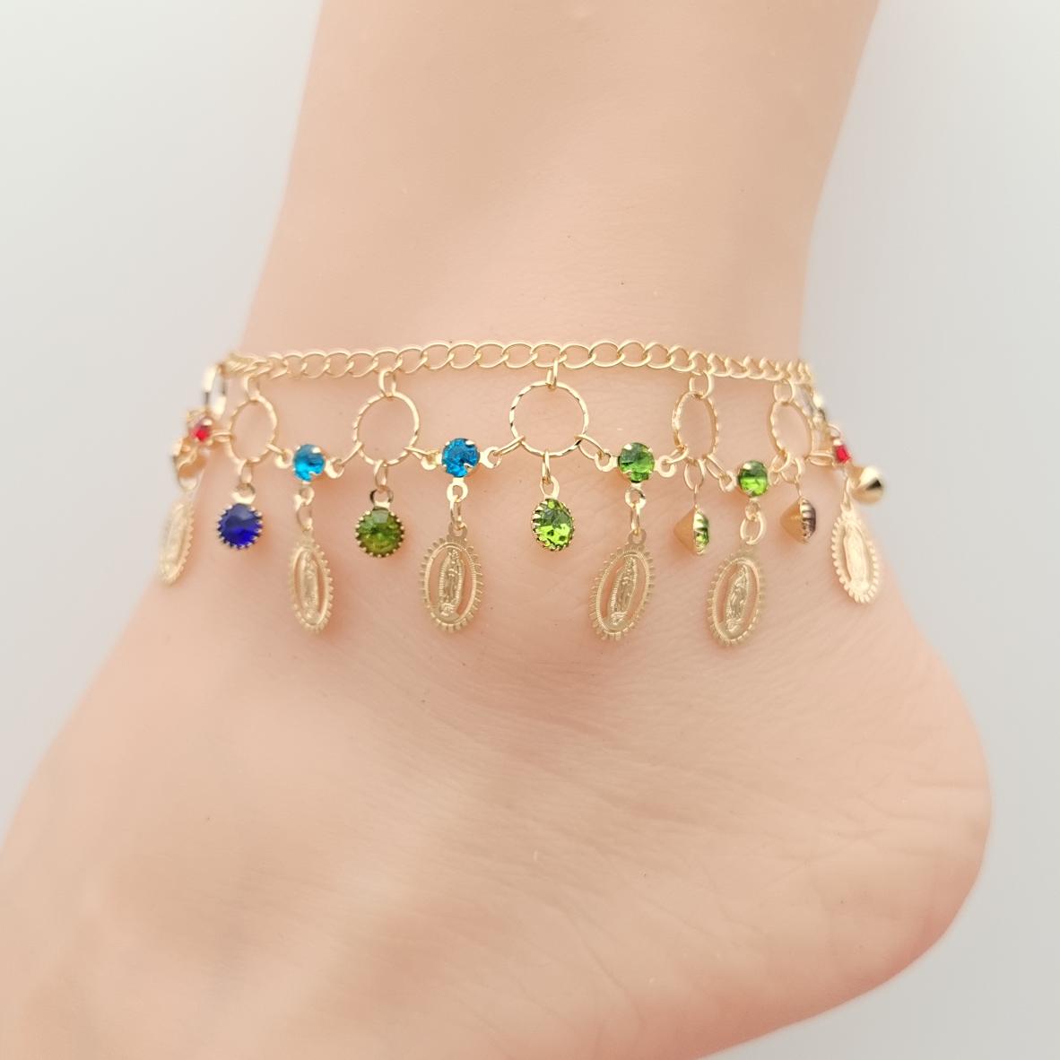 Anklet Gold Plated 14k . Medida 20+ 5 cm. Material: copper alloy