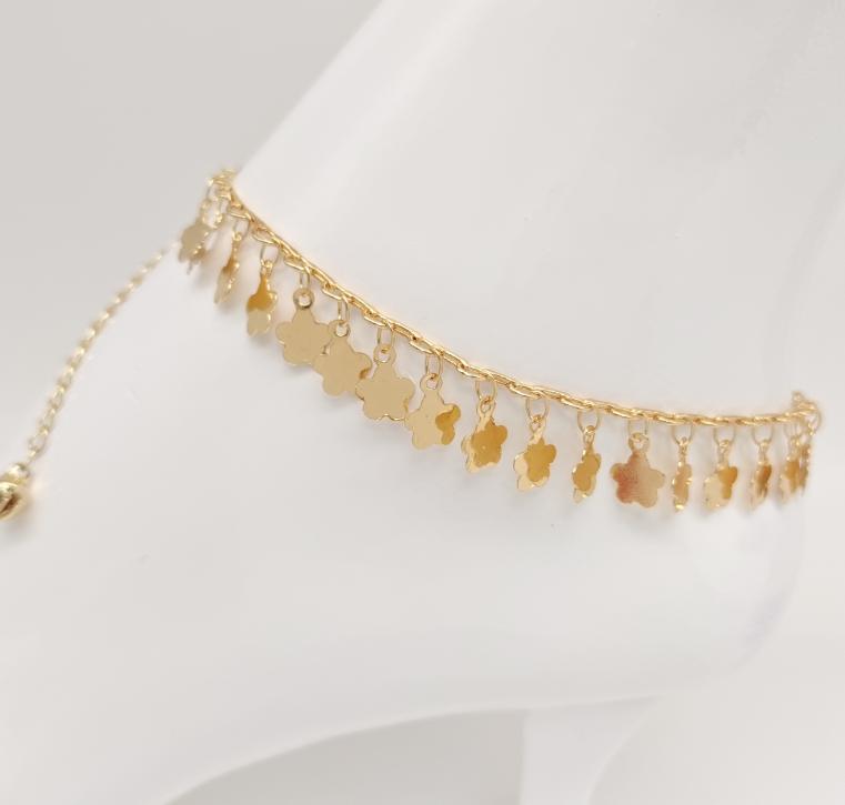 Anklet Gold Plated 14k. Material: copper alloy