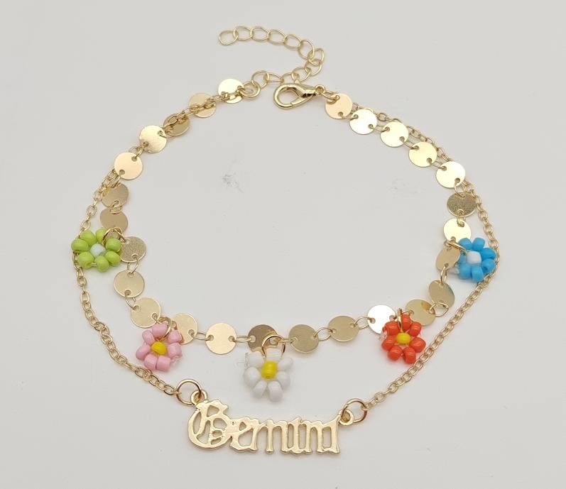 Anklet Gold Plated 14k. Material: copper alloy