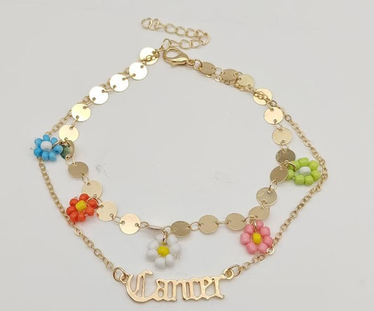 Anklet Gold Plated 14k. Material: copper alloy