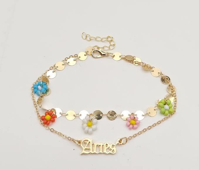 Anklet Gold Plated 14k. Material: copper alloy