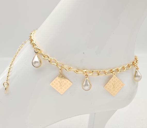 Anklet Copper, Gold 18k plated