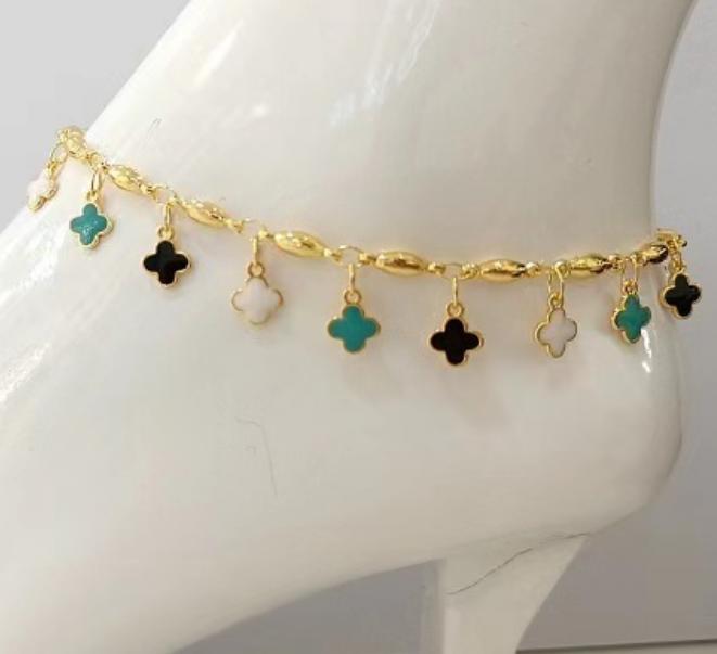 Anklet Copper, Gold 18k plated