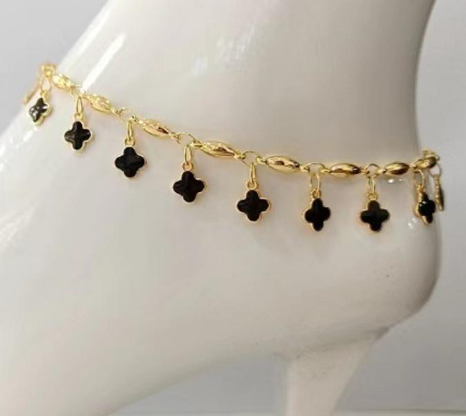 Anklet Copper, Gold 18k plated