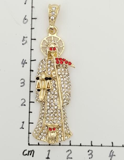 Religious Pendant. Alloy. Gold Plated 14k