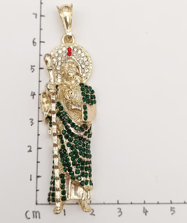 Religious Pendant. Alloy. Gold Plated 14k