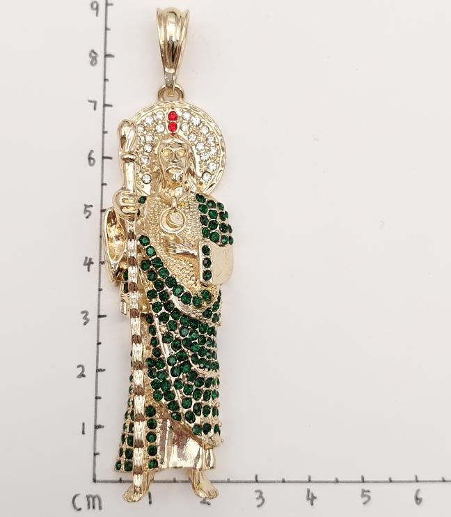 Religious Pendant. Alloy. Gold Plated 14k