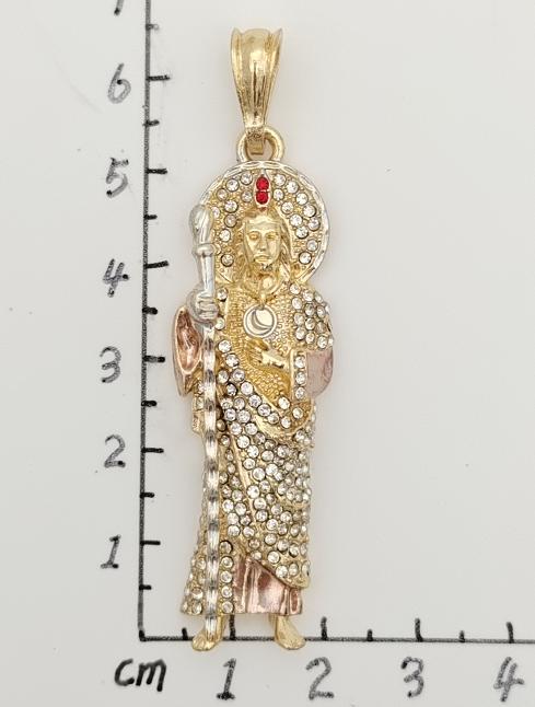 Religious Pendant. Alloy. Gold Plated 14k