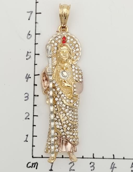 Religious Pendant. Alloy. Gold Plated 14k