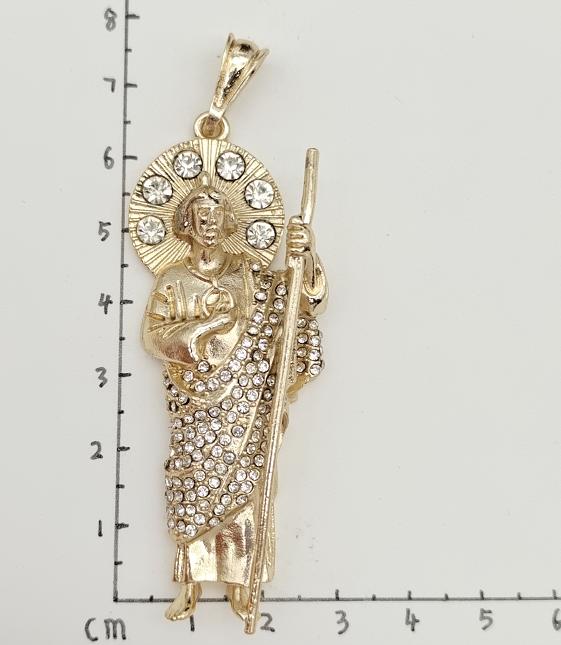 Religious Pendant. Alloy. Gold Plated 14k