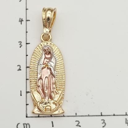 Religious Pendant. Alloy. Gold Plated 14k 35MM