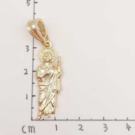 Religious Pendant. Alloy. Gold Plated 14k