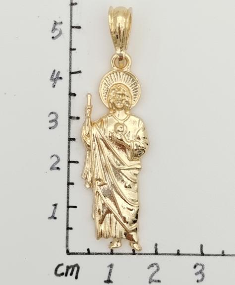 Religious Pendant. Alloy. Gold Plated 14k