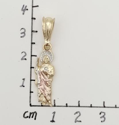 Religious Pendant. Alloy. Gold Plated 14k