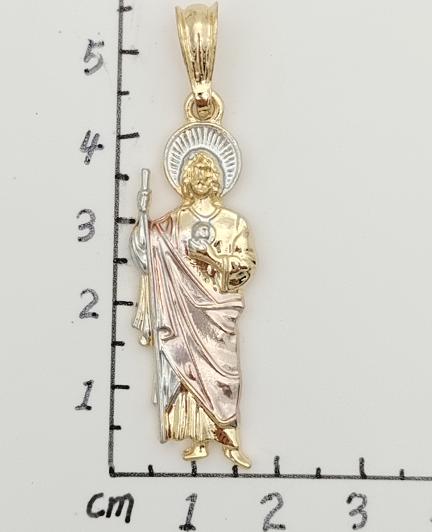 Religious Pendant. Alloy. Gold Plated 14k