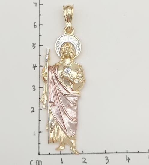 Religious Pendant. Alloy. Gold Plated 14k