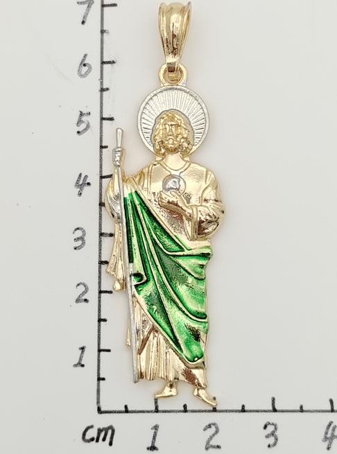 Religious Pendant. Alloy. Gold Plated 14k