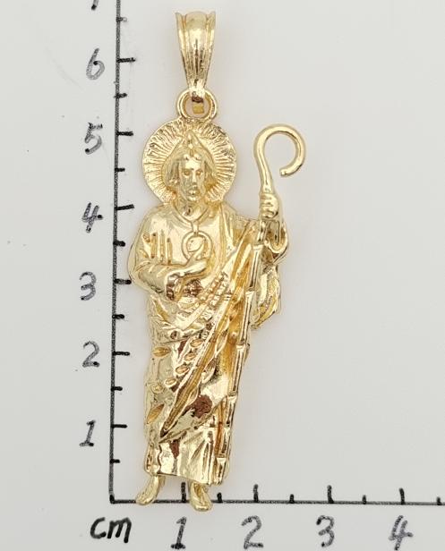 Religious Pendant. Alloy. Gold Plated 14k