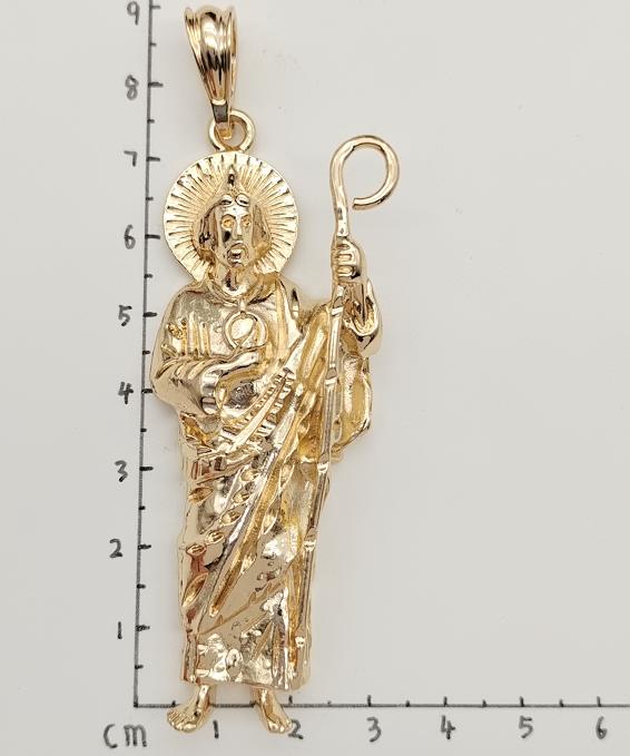 Religious Pendant. Alloy. Gold Plated 14k