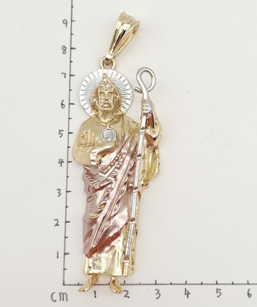 Religious Pendant. Alloy. Gold Plated 14k