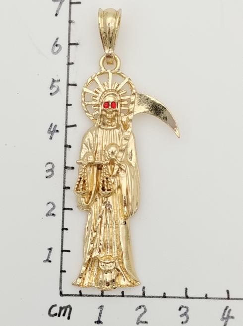 Religious Pendant. Alloy. Gold Plated 14k