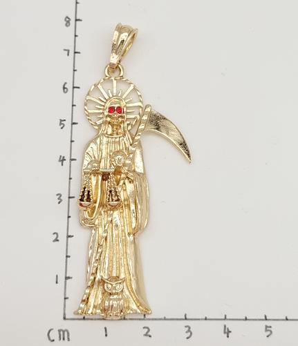 Religious Pendant. Alloy. Gold Plated 14k