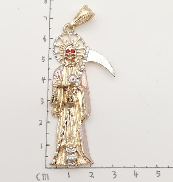 Religious Pendant. Alloy. Gold Plated 14k