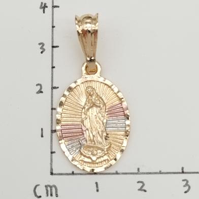 Religious Pendant. Alloy. Gold Plated 14k.