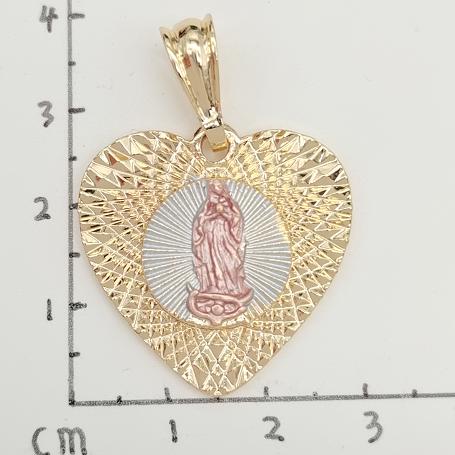 Religious Pendant. Alloy. Gold Plated 14k.