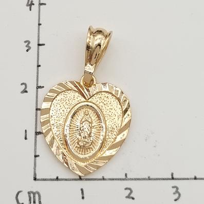 Religious Pendant. Alloy. Gold Plated 14k.