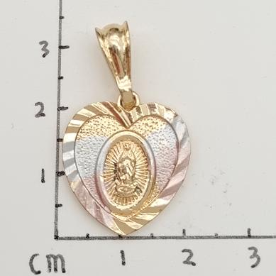 Religious Pendant. Alloy. Gold Plated 14k.