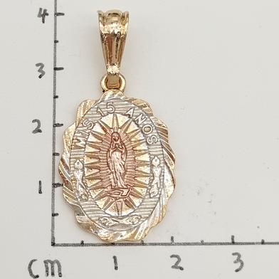 Religious Pendant. Alloy. Gold Plated 14k.