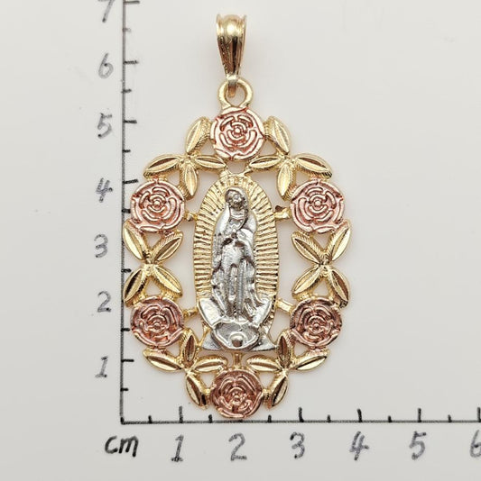 Religious Pendant. Alloy. Gold Plated 14k.