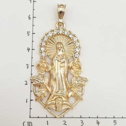 Religious Pendant. Alloy. Gold Plated 14k.