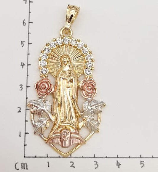 Religious Pendant. Alloy. Gold Plated 14k.