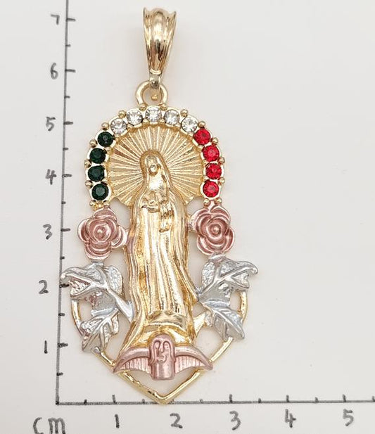 Religious Pendant. Alloy. Gold Plated 14k.