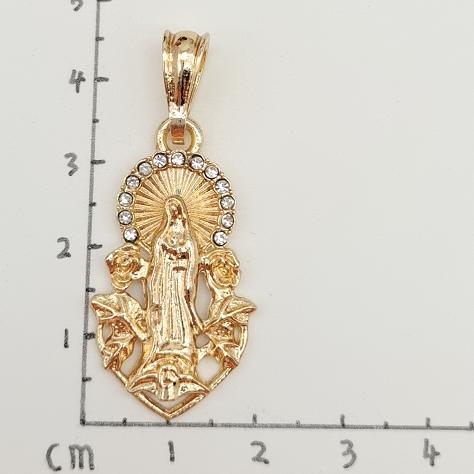 Religious Pendant. Alloy. Gold Plated 14k.