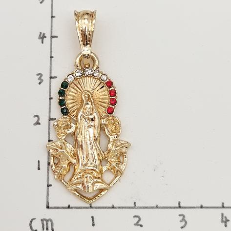 Religious Pendant. Alloy. Gold Plated 14k.