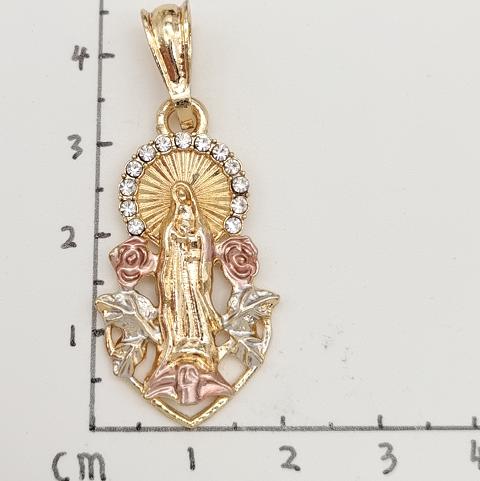 Religious Pendant. Alloy. Gold Plated 14k.