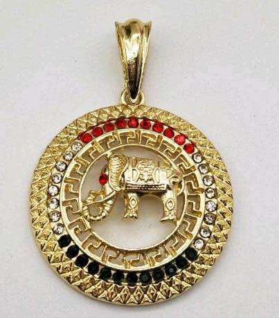 Religious Pendant. Alloy. Gold Plated 14k.