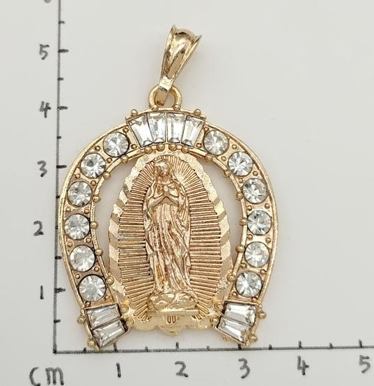 Religious Pendant. Alloy. Gold Plated 14k.