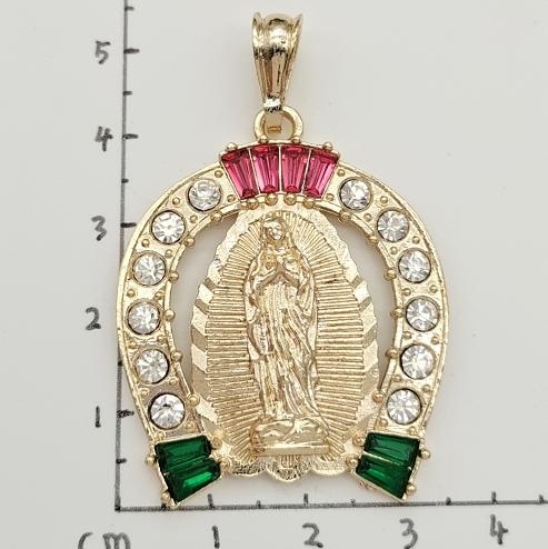 Religious Pendant. Alloy. Gold Plated 14k.