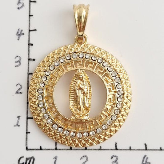 Religious Pendant. Alloy. Gold Plated 14k.