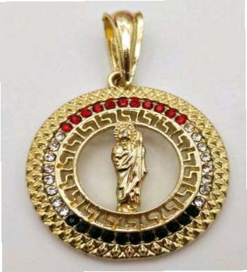 Religious Pendant. Alloy. Gold Plated 14k.