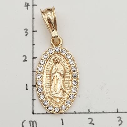 Religious Pendant. Alloy. Gold Plated 14k.