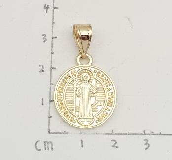 Religious Pendant. Alloy. Gold Plated 14k.