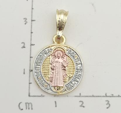 Religious Pendant. Alloy. Gold Plated 14k.